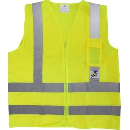Colete com Bolso Amarelo Refletivo