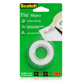 Fita Adesiva Magica 3m 810 Scotch 12 mm X 20m Invisível