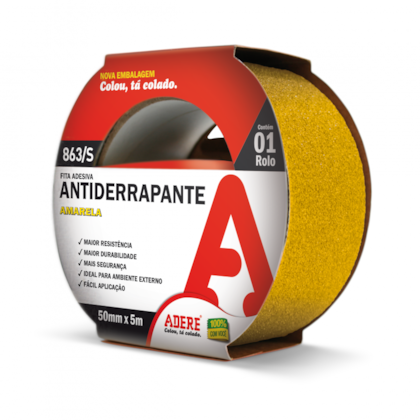 Fita Antiderrapante 863 Amarela - ADERE - 5 metros