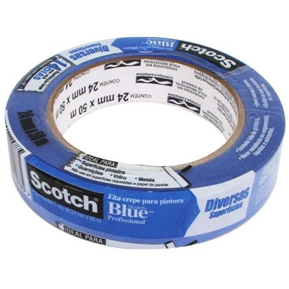 Fita Crepe Blue Tape 2090 3M 24 mm X 50 m