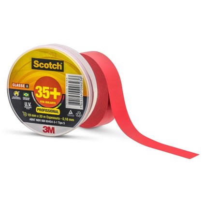 Fita Isolante Scotch 35+ Vermelha – 19 mm x 20 m