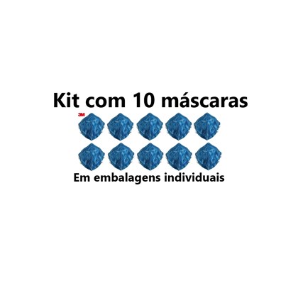 Kit com 10 - 9820 Respirador Dobrável PFF2 3M