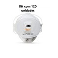 Kit com 120 - Respirador 3M AURA 9322 Branco PFF2 com Válvula