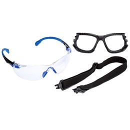 Kit Óculos 3M Solus 1000 Transparente com espuma e elástico #HB004561971