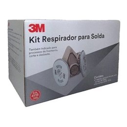 Kit Respirador Mascara 3m 6200 Para Solda
